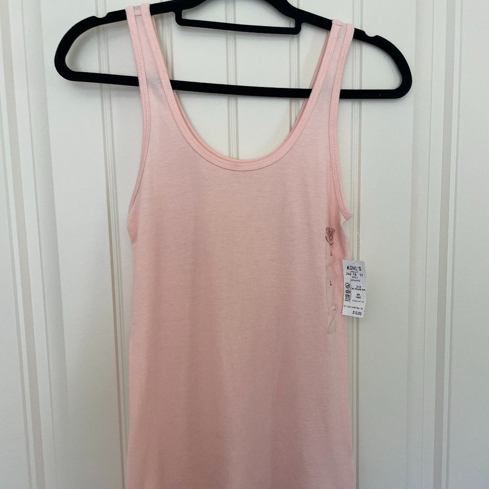 Pink Tank Top, Size L, Kohl’s So Perfect, NWT
